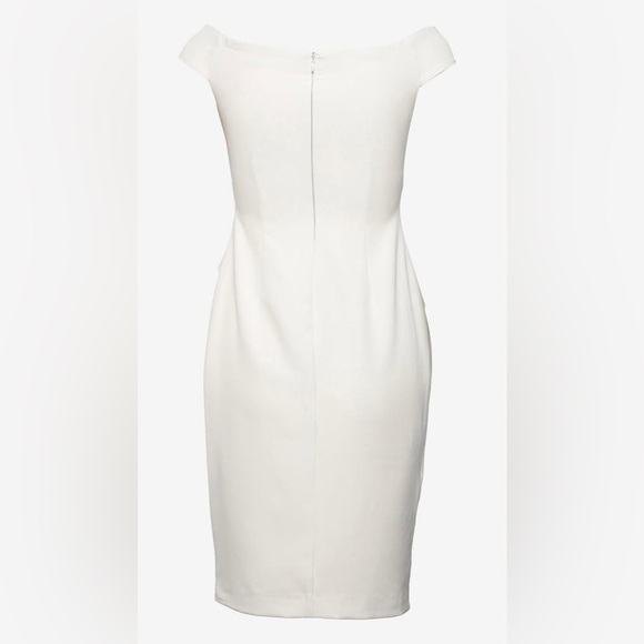 NWT Ralph Lauren Crepe Off The Shoulder Dress in Marscapone Cream - Picture 6 of 16